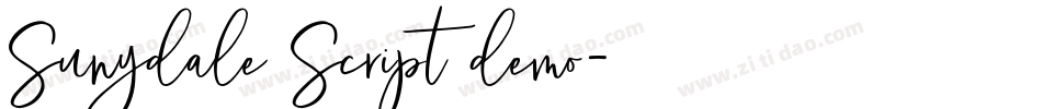 Sunydale Script demo字体转换